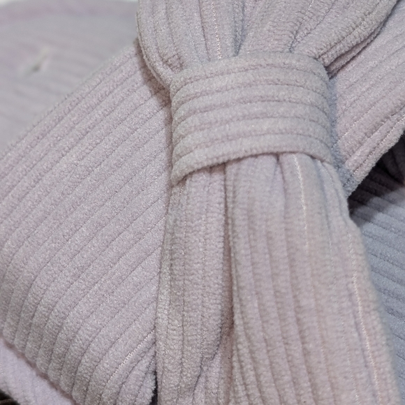 NWT Nicole Miller Lilac Slide Slippers With Bow Ribbed Cushioned Women's Medium - Picture 4 of 5